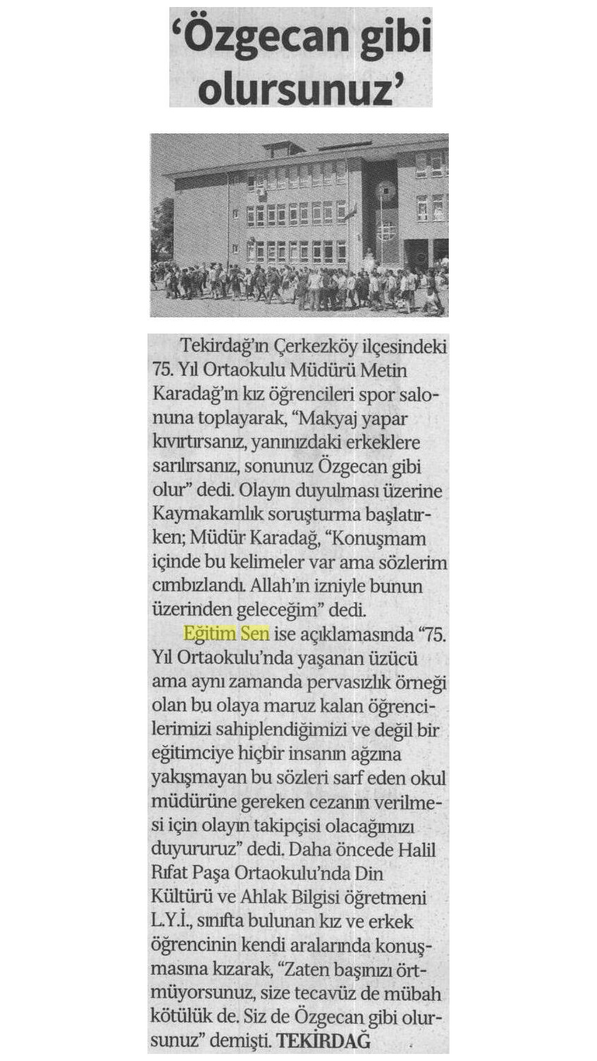 8 Mart 2001 Basın Açıklaması