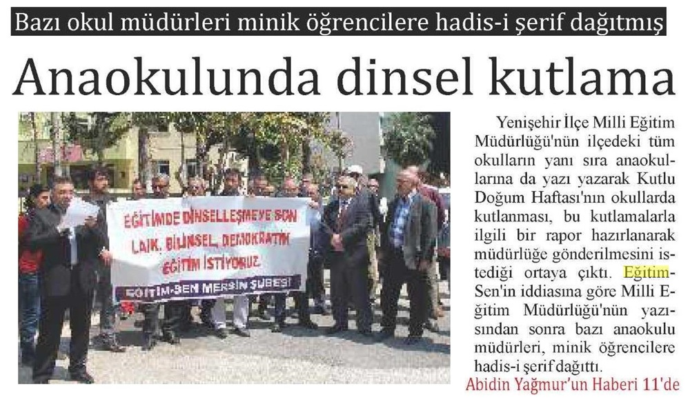 Anaokulunda Dinsel Kutlama - Mersin İmece