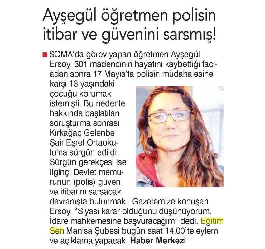 Ayşegül Öğretmen Polisin Güvenini ve İtibarını Sarsmış - Birgün