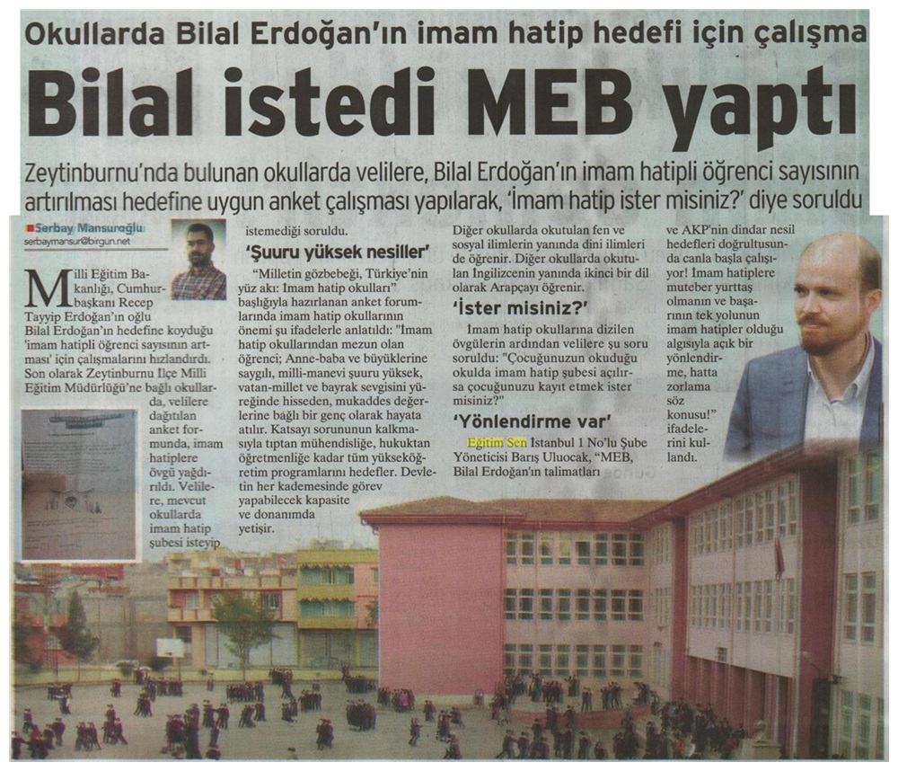 Bilal İstedi MEB de Yaptı - Birgün