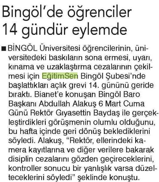 Bingöl'de Öğrenciler 14 Gündür Eylemde - Birgün