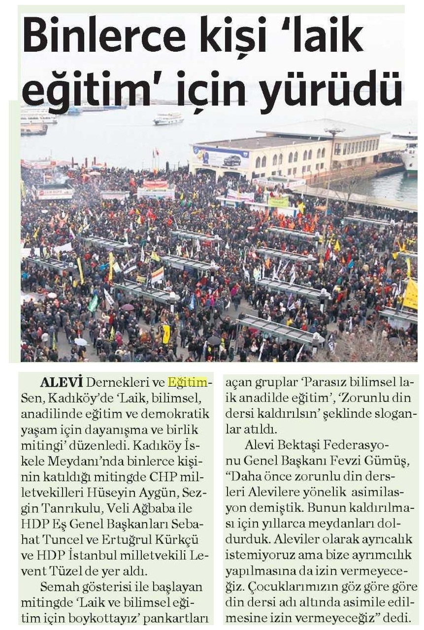 Binlerce Kişi 'Laik Eğitim' İçin Yürüdü - Vatan