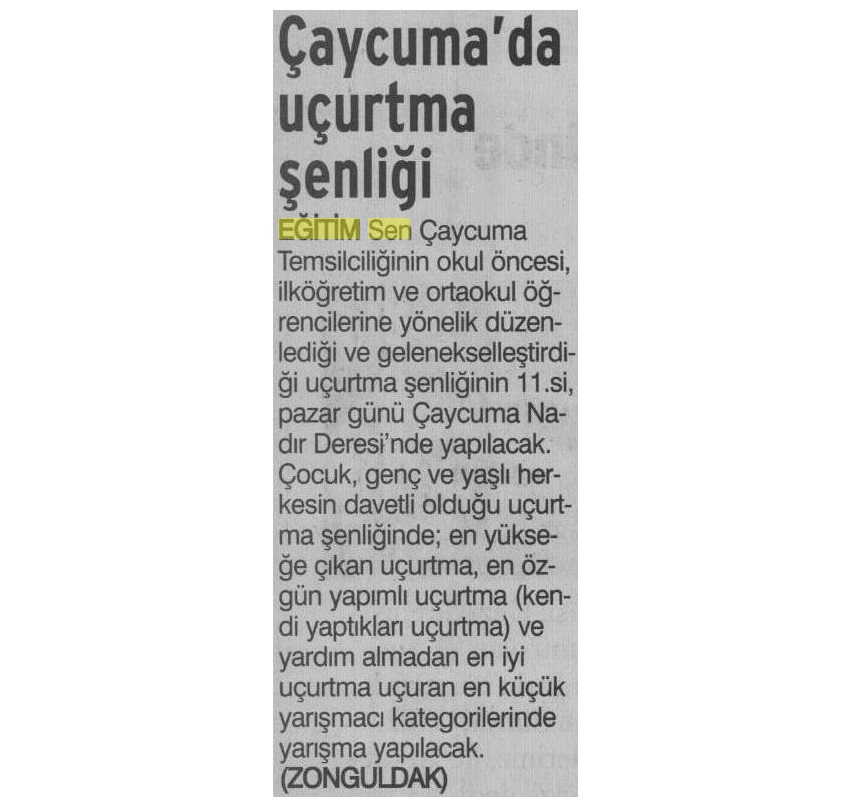 Çaycuma'da Uçurtma Şenliği - Evrensel