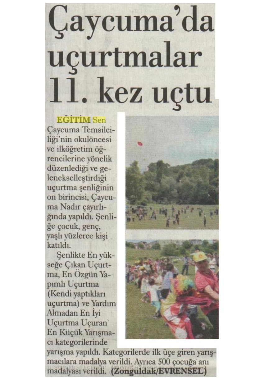 Çaycuma'da Uçurtmalar 11. Kez Uçtu - Evrensel
