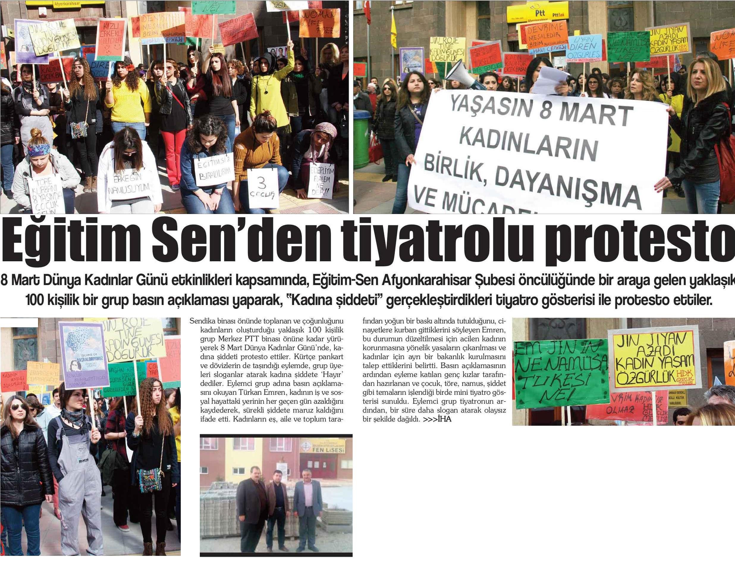 Eğitim Sen'den Tiyatrolu Protesto - Gazete 3