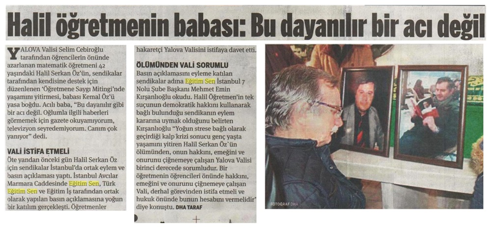 Halil Öğretmenin Babası: Bu Dayanılır Bir Acı Değil - Taraf