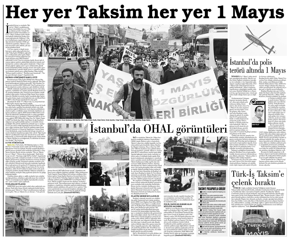 Her Yer Taksim Her Yer 1 Mayıs - Evrensel