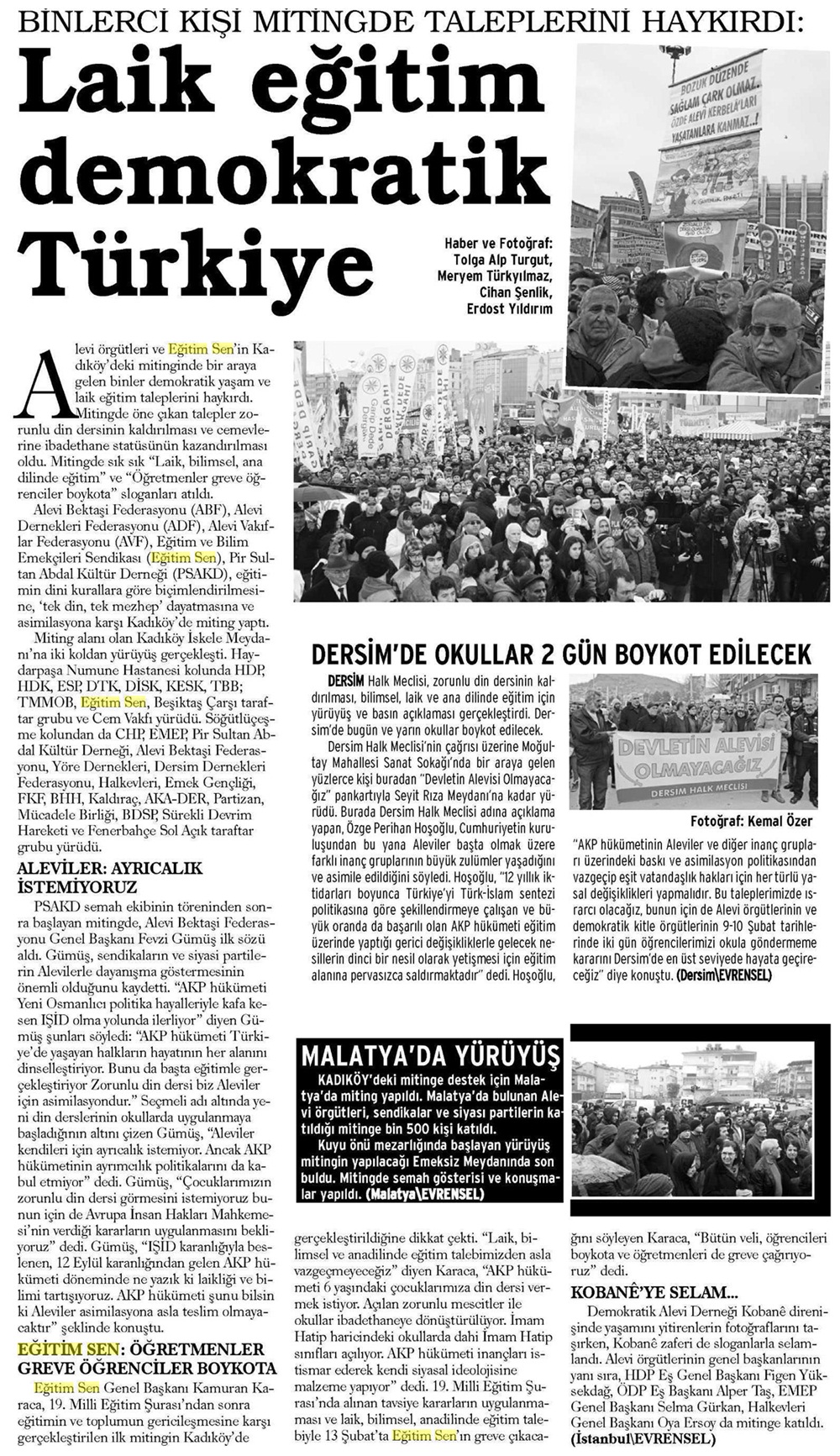 Laik Eğitim, Demokratik Türkiye (2) - Evrensel