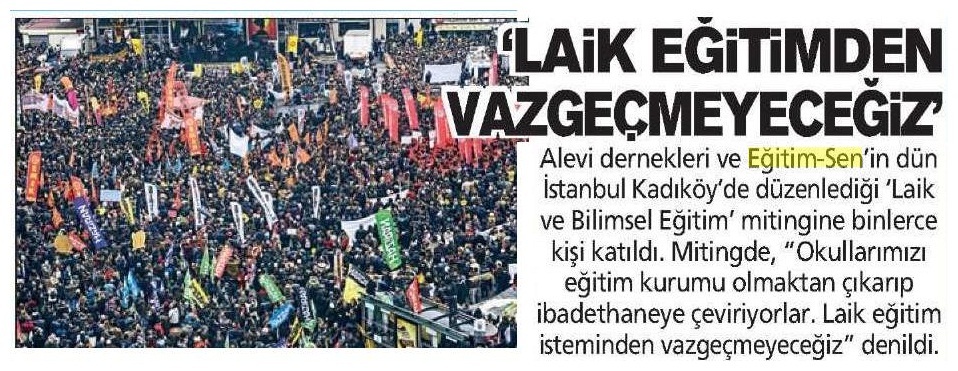 Laik Eğitimden Vazgeçmeyeceğiz - Posta