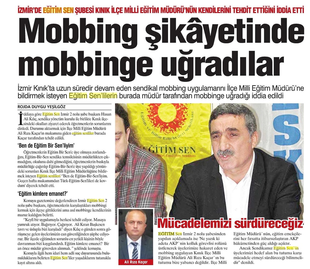 Mobbing Şikayetinde Mobbinge Uğradılar - Yurt
