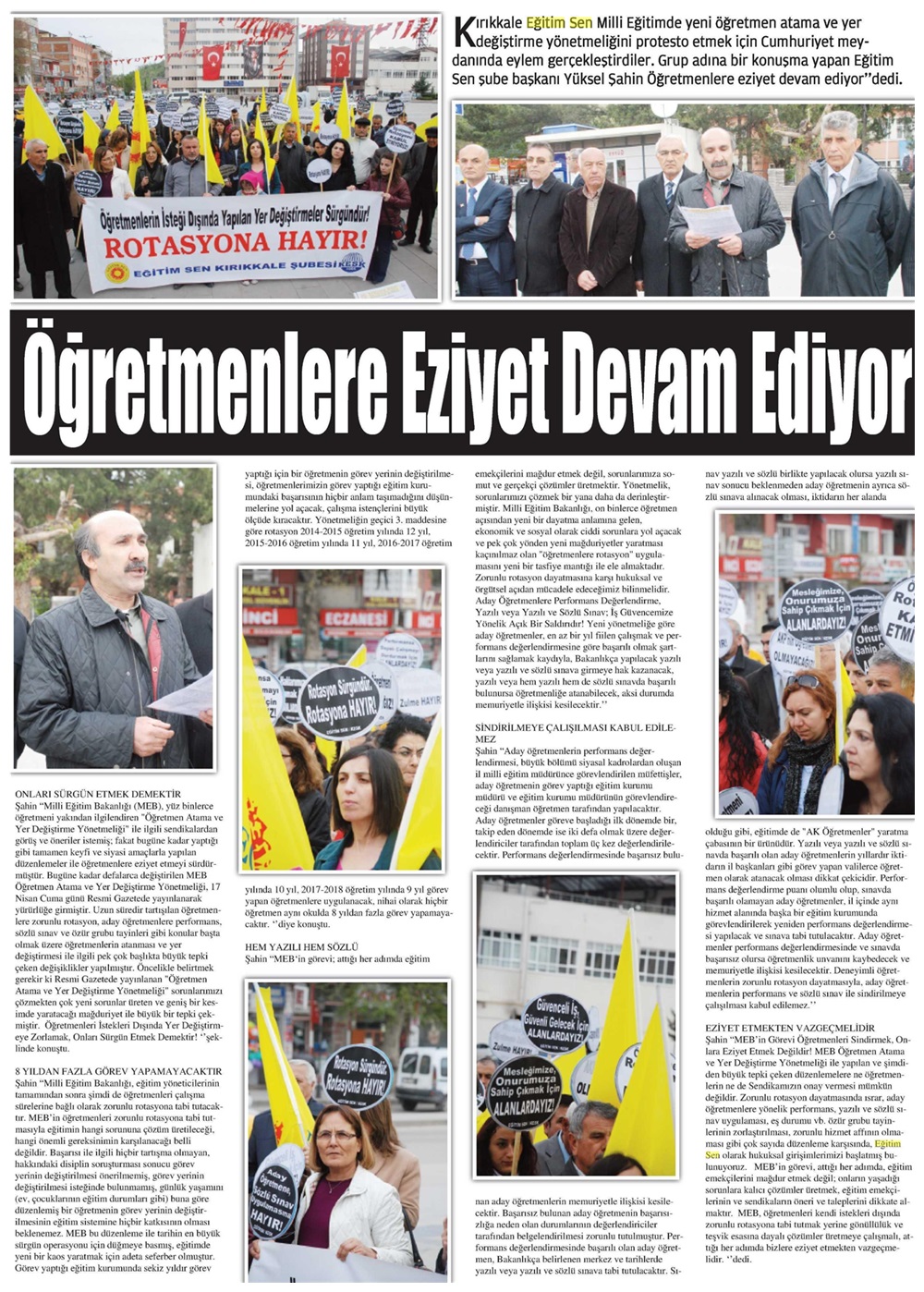 Öğretmenlere Eziyet Devam Ediyor - Kale Haber