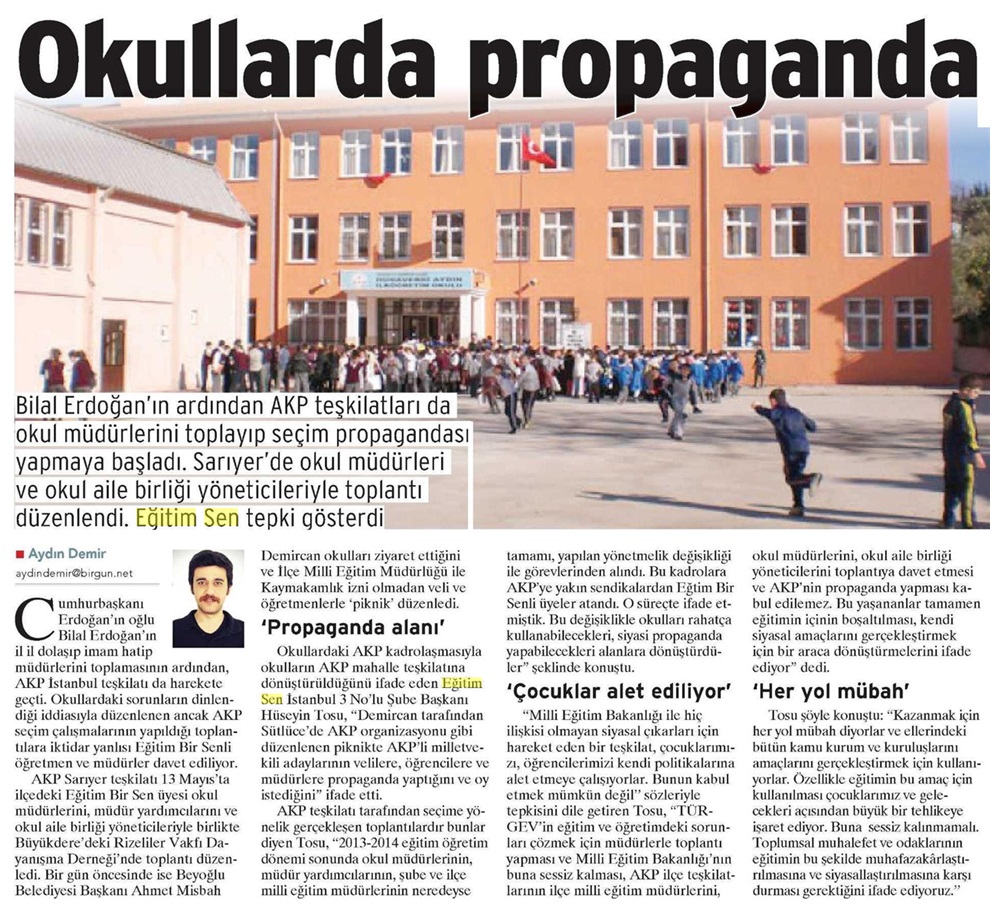 Okullarda Propaganda - Birgün
