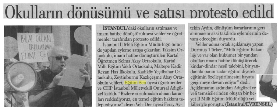 Okulların Dönüşümü ve Satışı Protesto Edildi - Evrensel