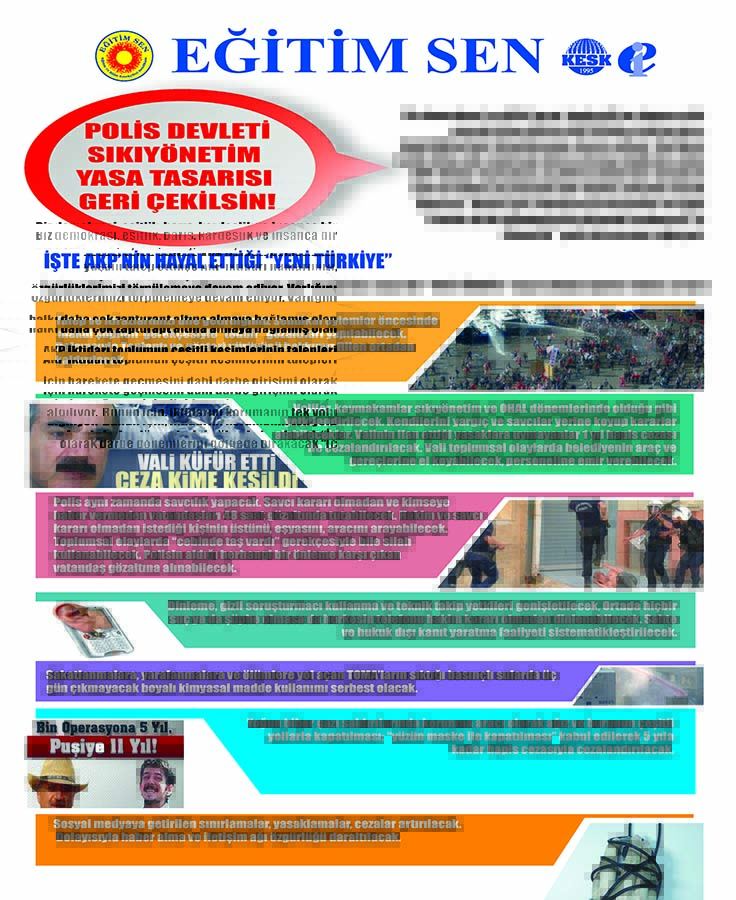 Polis Devleti Sıkıyönetim Yasa Tasarısı Geri Çekilsin!