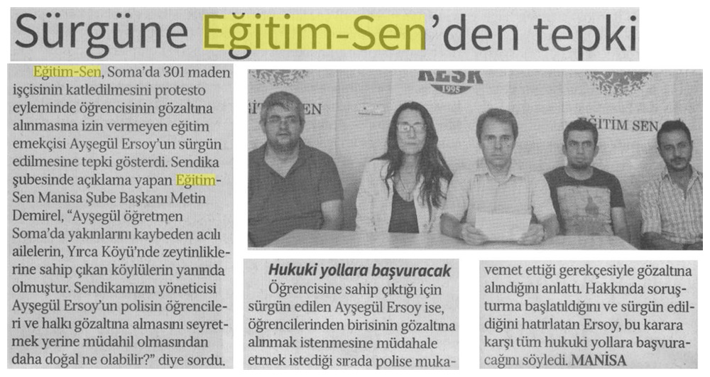 Sürgüne Eğitim Sen'den Tepki - Özgür Gündem