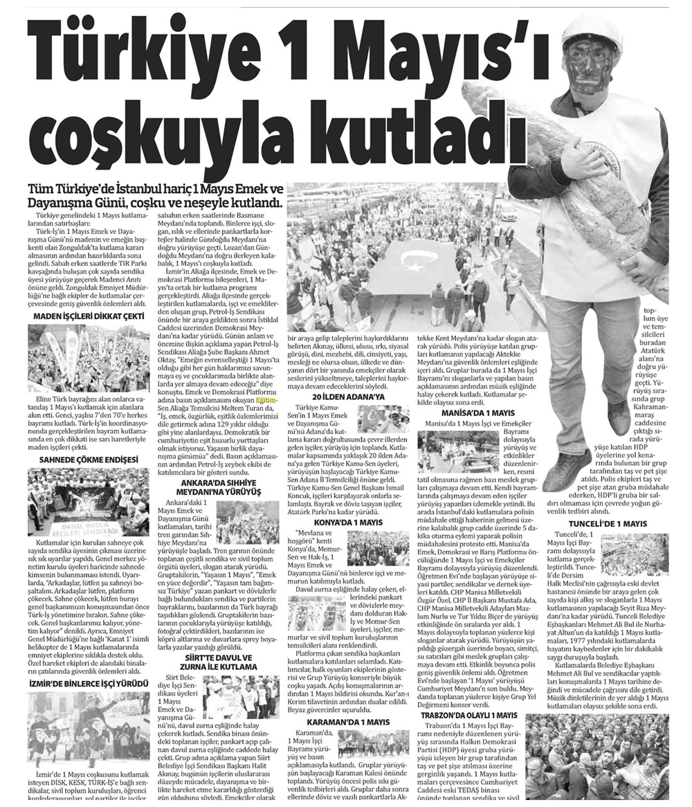 Türkiye 1 Mayıs'ı Coşkuyla Kutladı - Bursa Haber