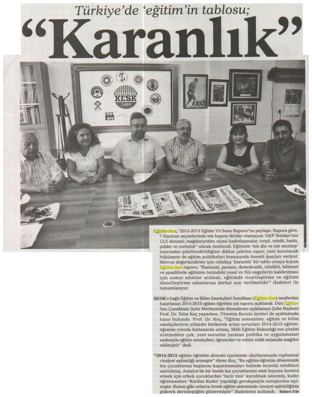 Türkiye'de Eğitimin Tablosu 'Karanlık' - Çanakkale Olay