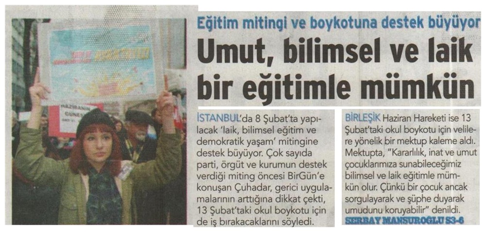 Umut, Bilimsel ve Laik Bir Eğitimle Mümkün - Birgün