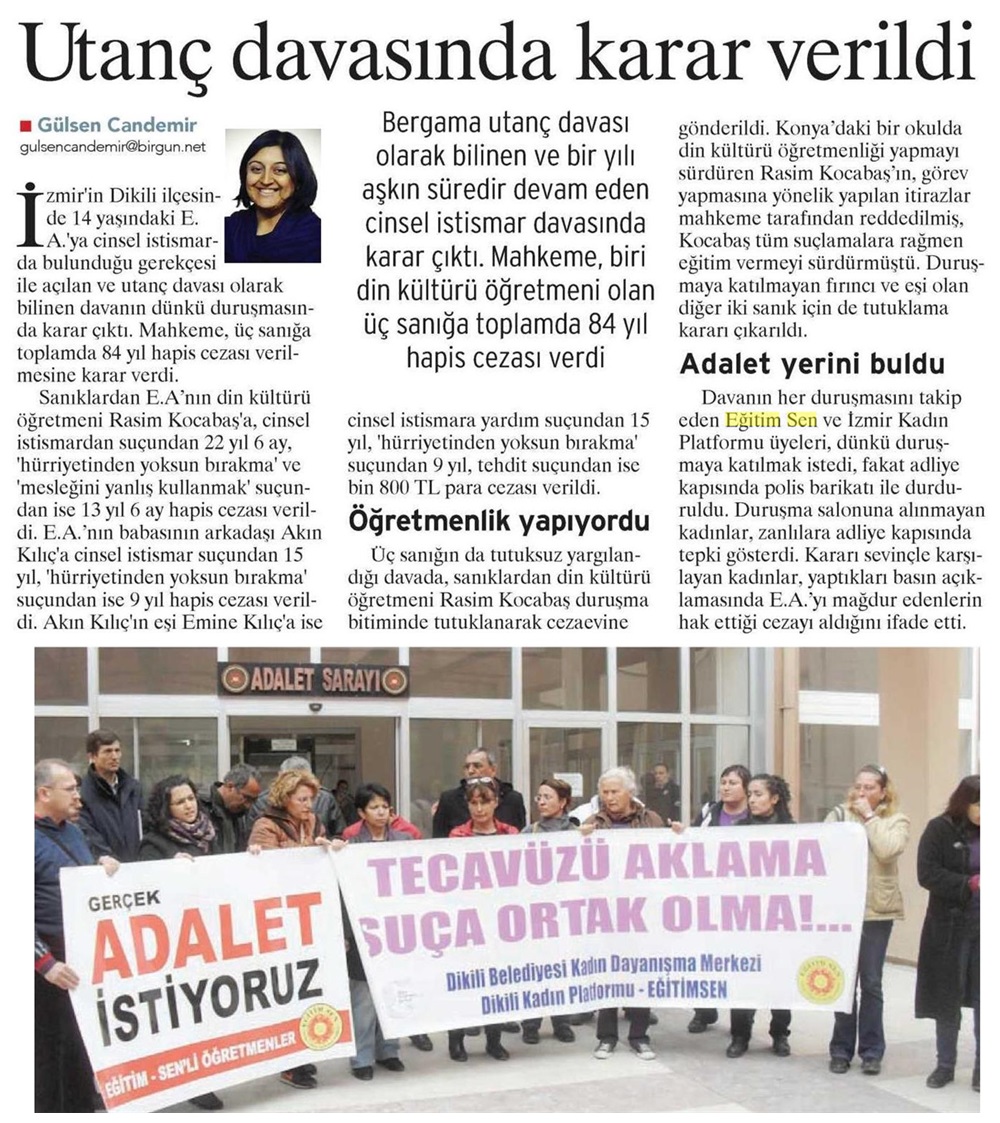 Utanç Davasında Karar Verildi - Birgün