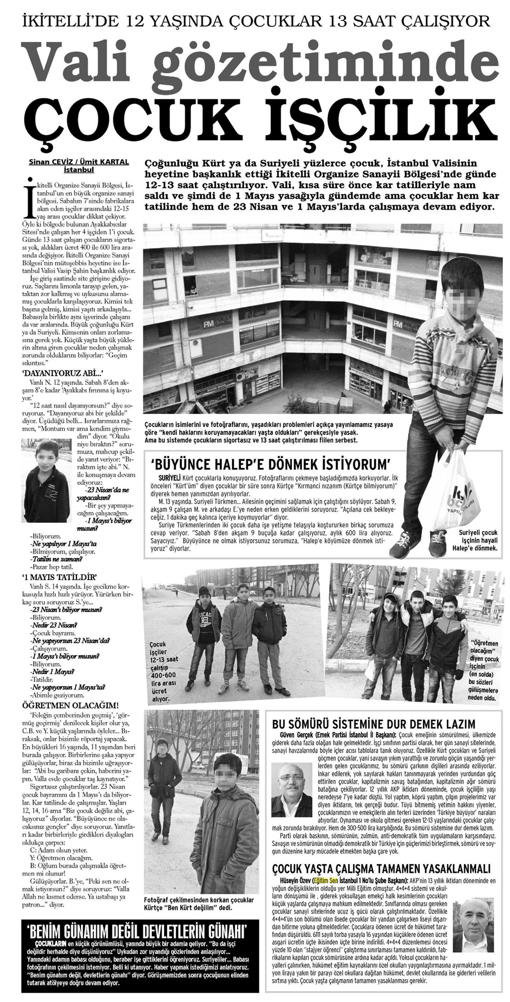 Vali Gözetiminde Çocuk İşçilik - Evrensel