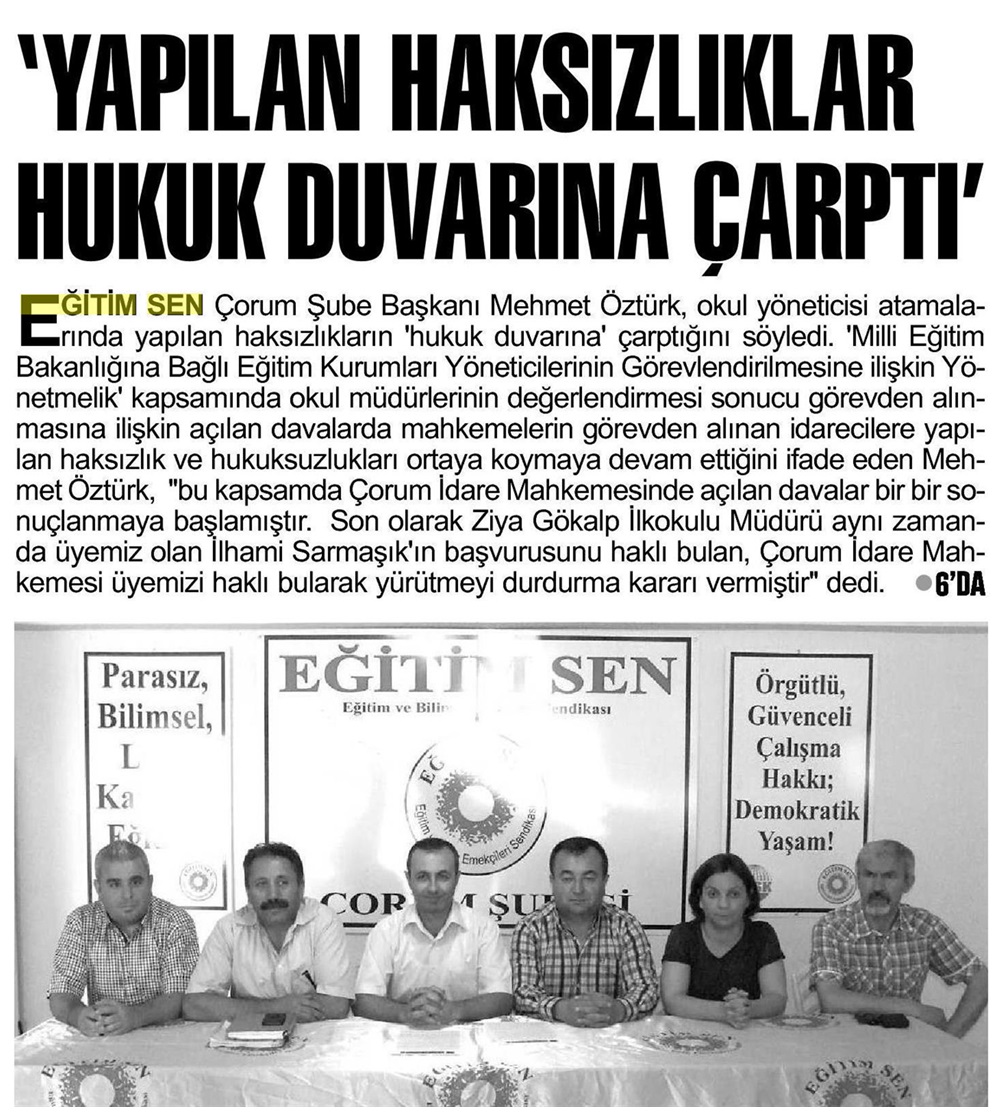 Yapılan Haksızlıklar Hukuk Duvarına Çarptı - Dost Haber Çorum