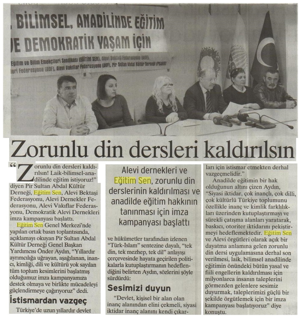 Zorunlu Din Dersleri Kaldırılsın - Birgün