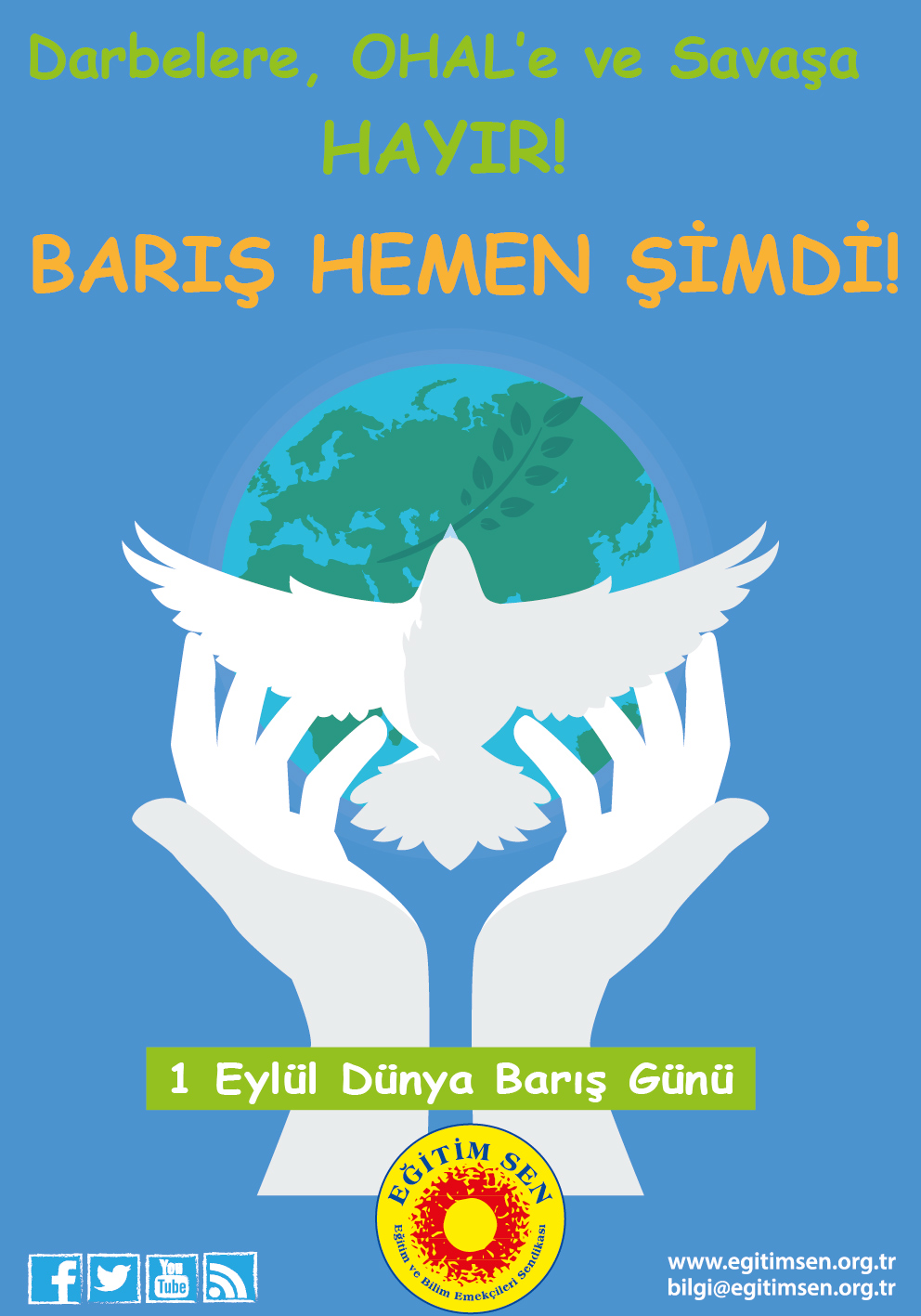 1 Eylül Dünya Barış Günü Kutlu Olsun!