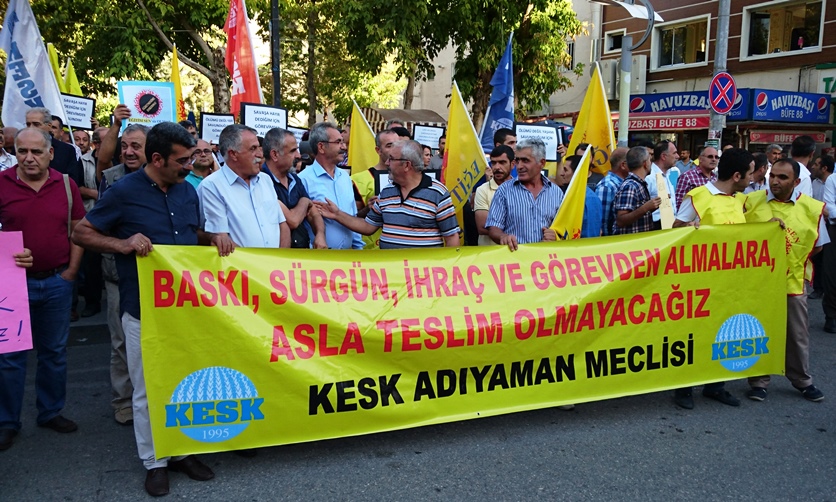 Açığa Almalar ve İhraçlar Adıyaman'da Protesto Edildi