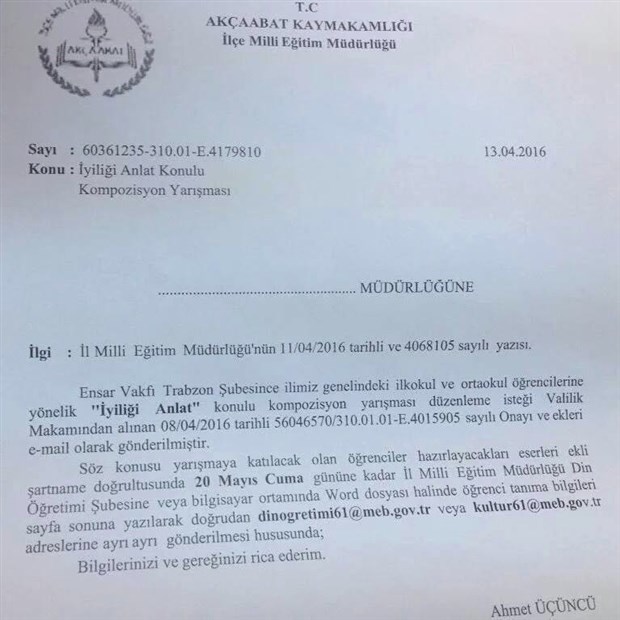 Ensar Vakfı İle Bakanlıktan Çocuklar İçin Ortak Yarışma!