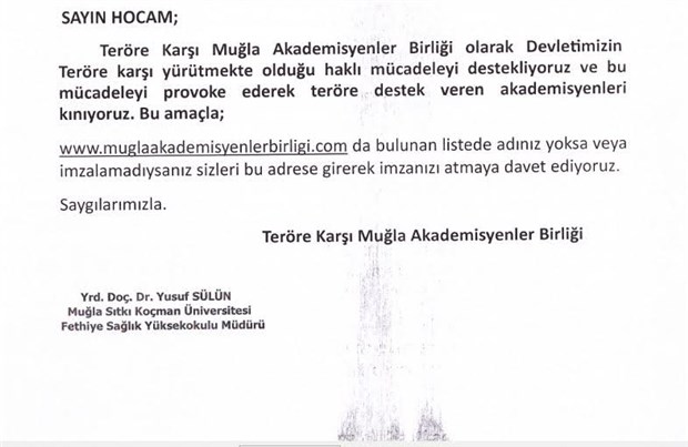 Muğla’daki Akademisyenler İdare Tarafından Fişleniyor Mu?