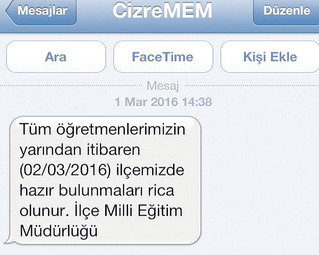 Geri donun mesaji