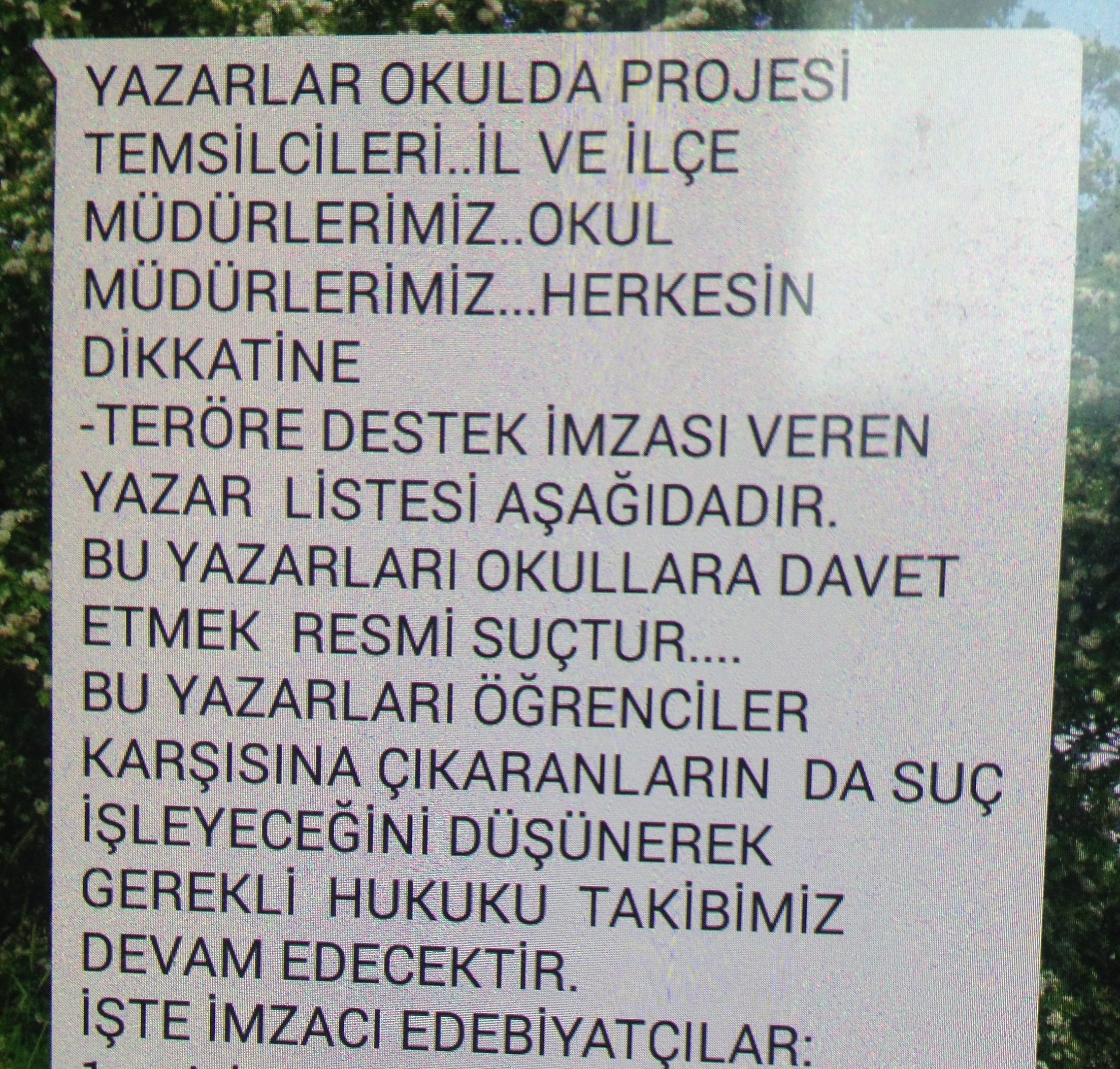 Yazarlar Okulda Projesi’nde Skandal Uygulama