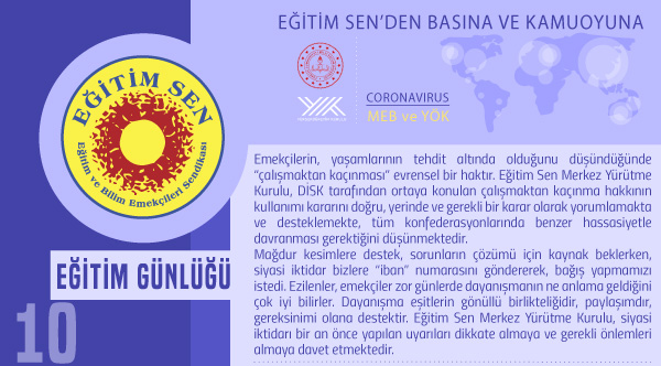 Eğitim Sen’den Basına ve Kamuoyuna / Eğitim Günlüğü 10