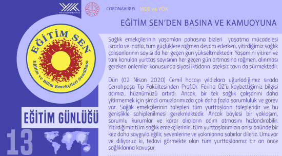 Eğitim Sen’den Basına ve Kamuoyuna / Eğitim Günlüğü 13
