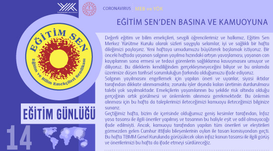 Eğitim Sen'den Basına ve Kamuoyuna / Eğitim Günlüğü 14