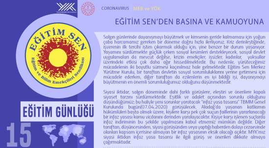 Eğitim Sen’den Basına ve Kamuoyuna / Eğitim Günlüğü 15