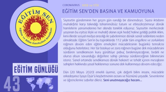 Eğitim Sen’den Basına ve Kamuoyuna / Eğitim Günlüğü 43