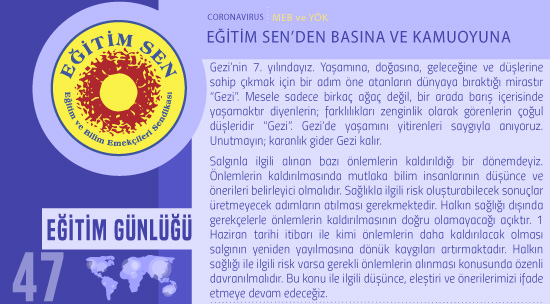 Eğitim Sen’den Basına ve Kamuoyuna / Eğitim Günlüğü 47