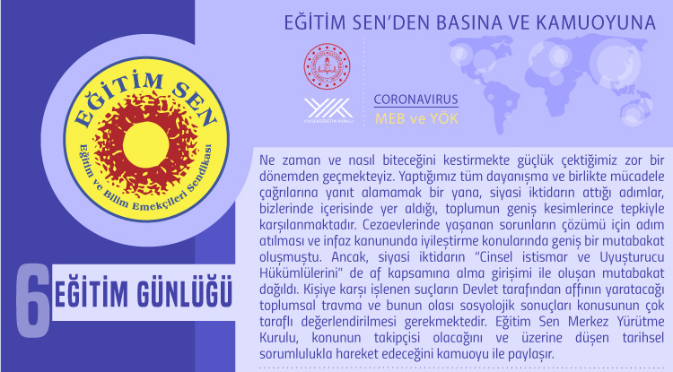 Eğitim Sen’den Basına ve Kamuoyuna / Eğitim Günlüğü 6