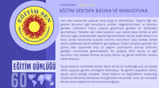Eğitim Sen’den Basına ve Kamuoyuna / Eğitim Günlüğü 60