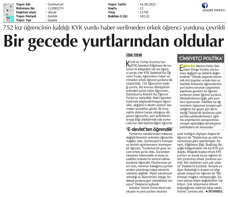 Bir Gecede Yurtlarından Oldular / Cumhuriyet