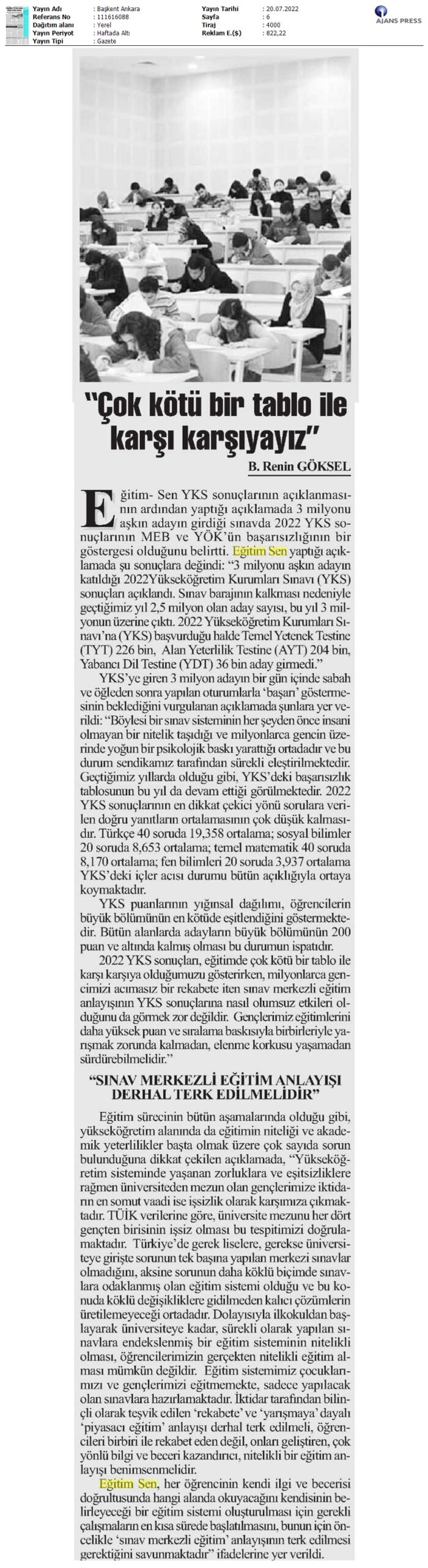 "Çok Kötü Bir Tablo ile Karşı Karşıyayız" / Başkent Ankara