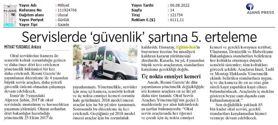 Servislerde 'Güvenlik' Şartına 5. Erteleme / Milliyet