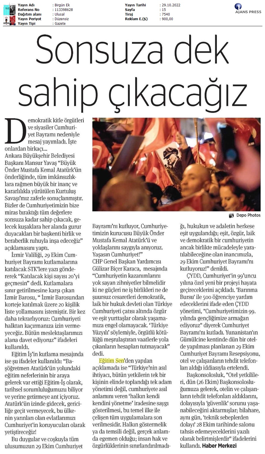 Sonsuza Dek Sahip Çıkacağız / BirGün
