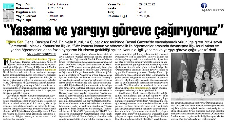 "Yasama Ve Yargıyı Göreve Çağırıyoruz" / Başkent Ankara