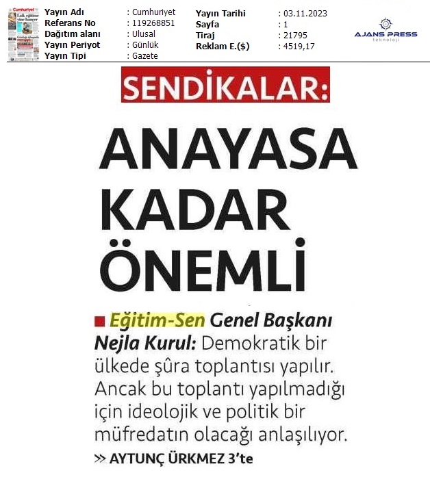 Anayasa Kadar Önemli / Cumhuriyet