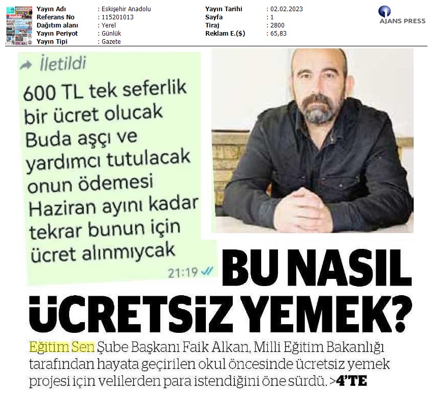 Bu Nasıl Ücretsiz Yemek? / Eskişehir Anadolu