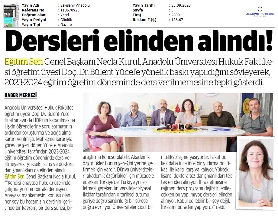 Dersleri Elinden Alındı! / Eskişehir Anadolu