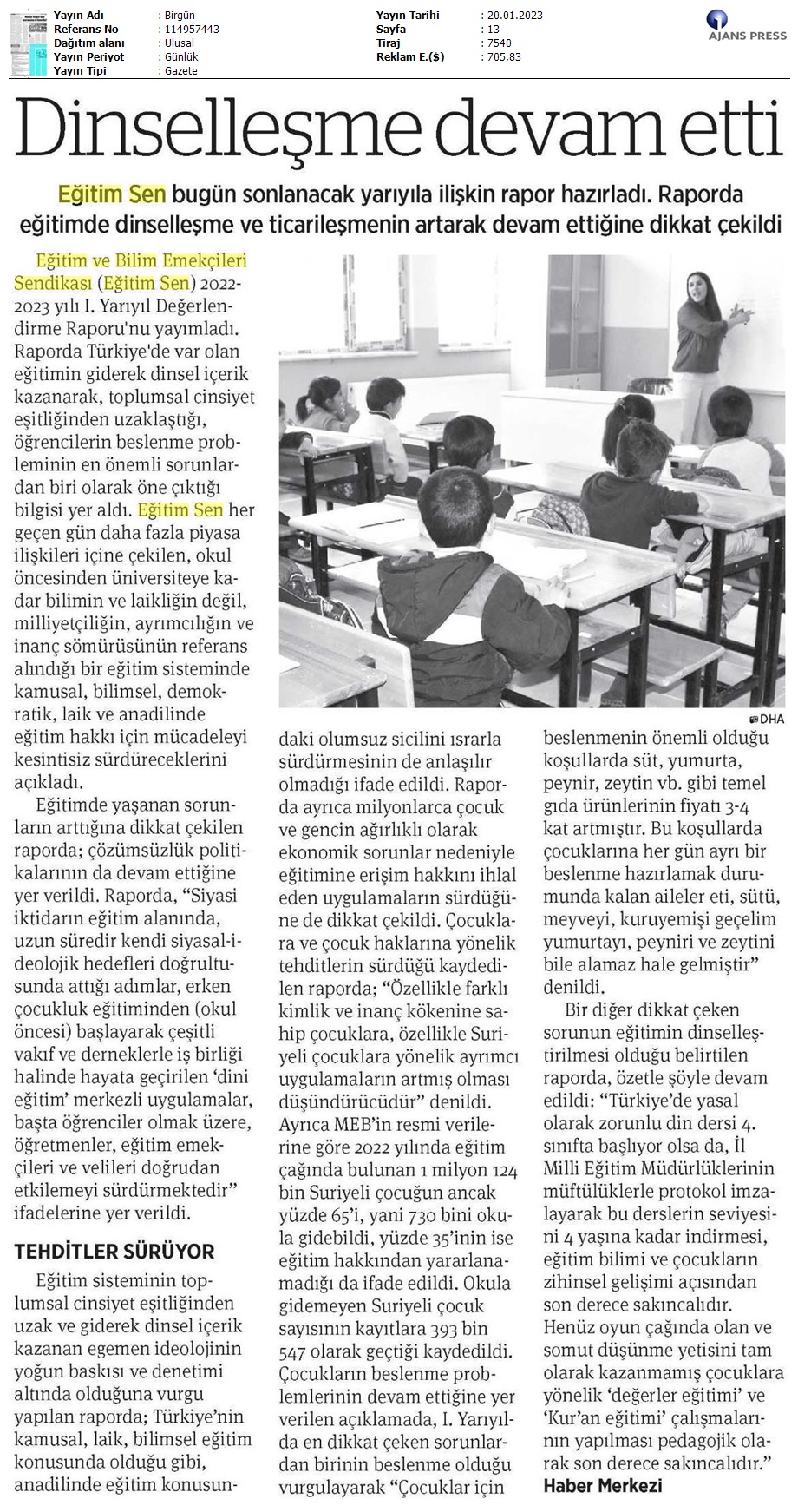 Dinselleşme Devam Etti / BirGün