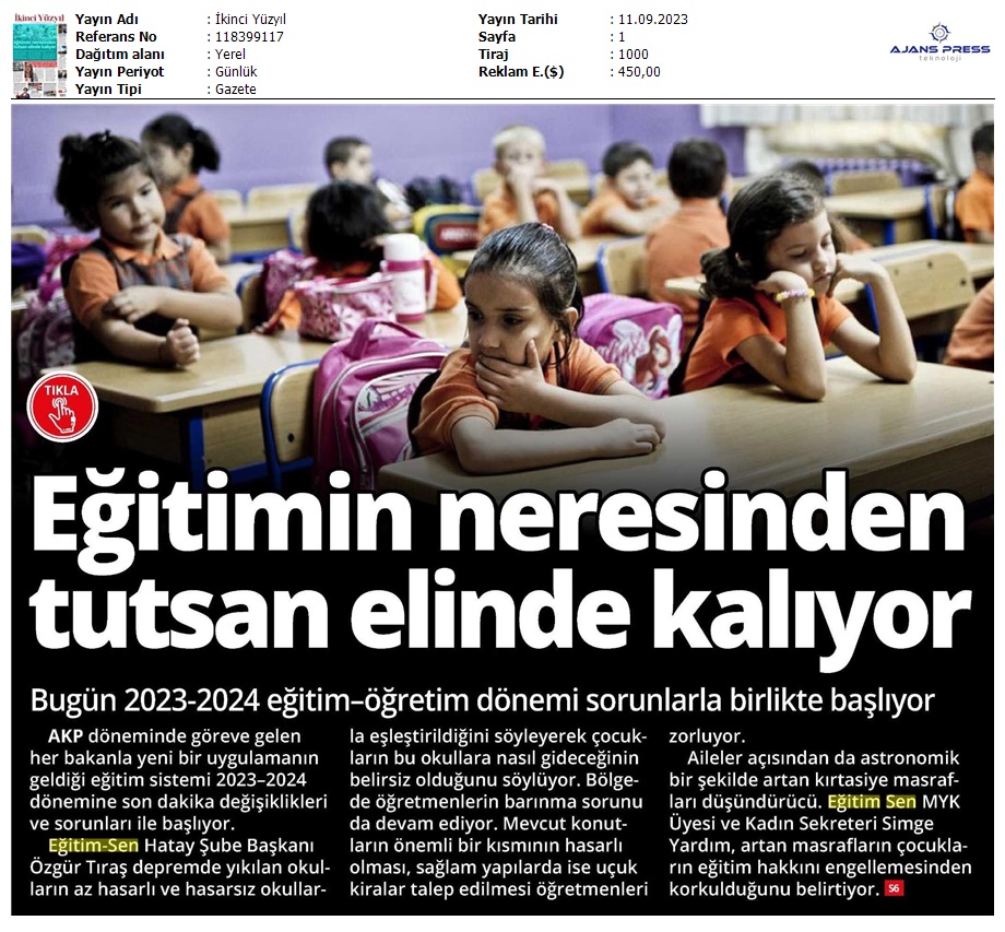 Eğitimin Neresinden Tutsan Elinde Kalıyor / İkinci Yüzyıl